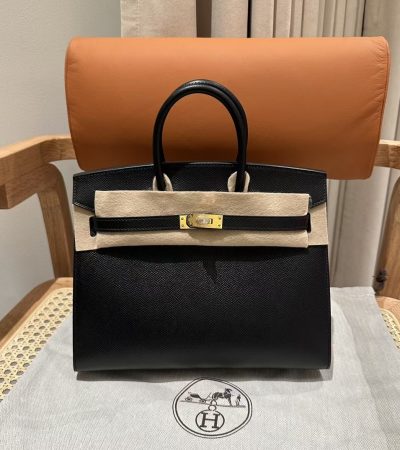 Replica Hermes Top Quality Replica Bag ShopEpsom Black Noir Gold - authentic-look luxury purse replica