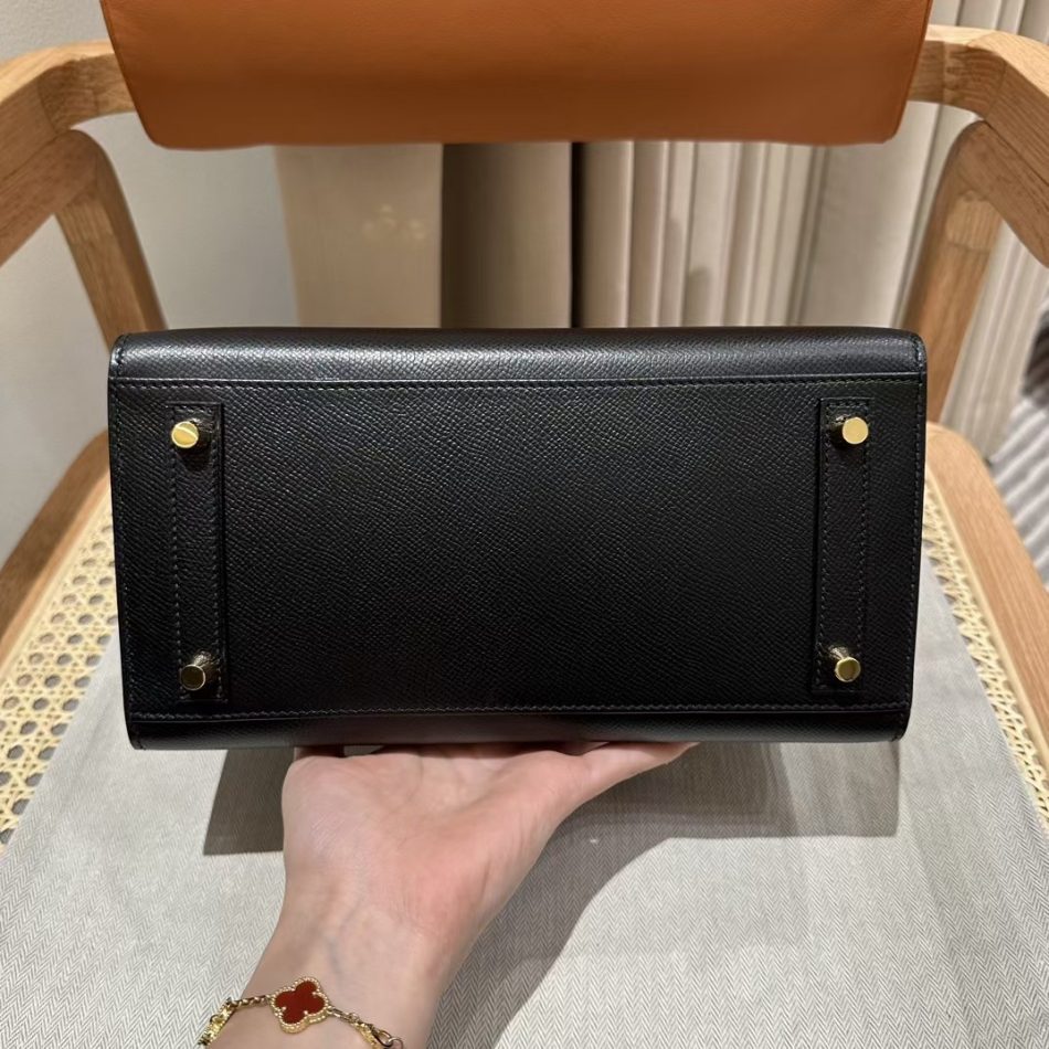 Replica Hermes Top Quality Replica Bag ShopEpsom Black Noir Gold - high-quality designer bag clone
