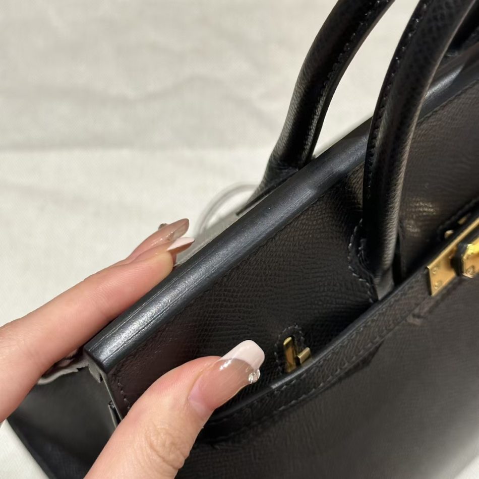 Replica Hermes Top Quality Replica Bag ShopEpsom Black Noir Gold - high-accuracy replica luxury purse