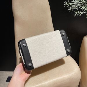 Replica Hermes Top Quality Replica Bag ShopSwift Black Silver - realistic designer-inspired fake bag