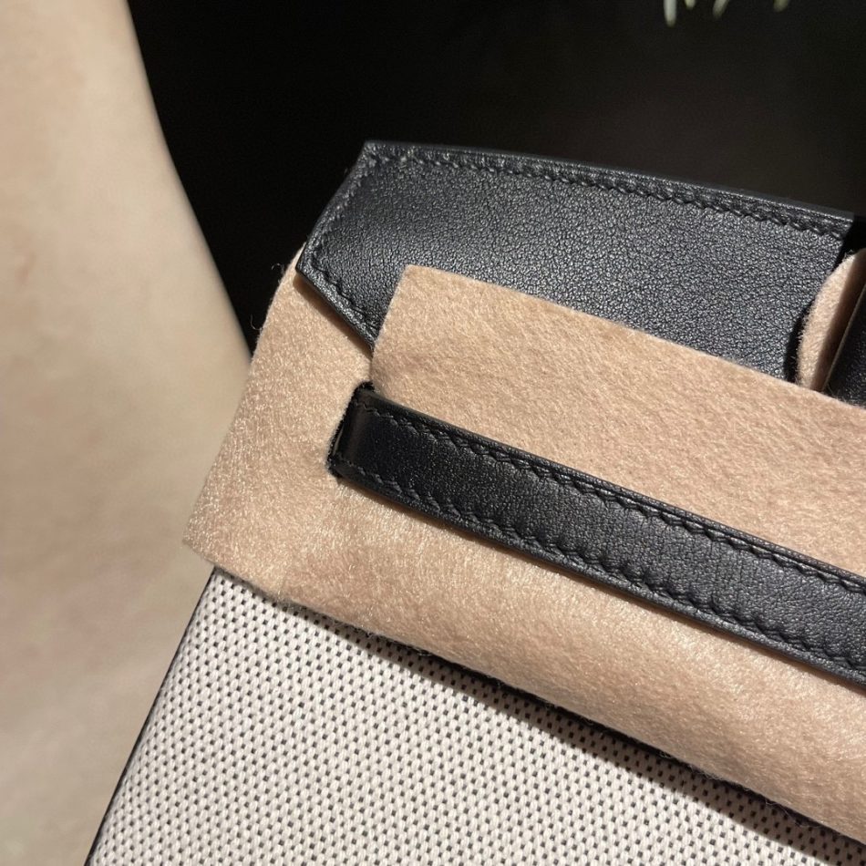 Replica Hermes Top Quality Replica Bag ShopSwift Black Silver - high-accuracy replica luxury purse