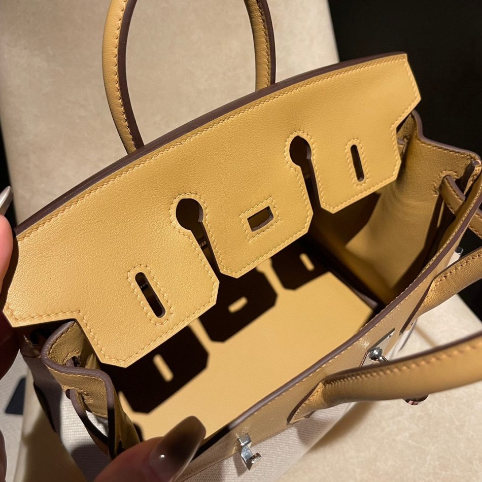 Replica Hermes Top Quality Replica Bag ShopSwift Marsala Brown Silver - best quality luxury bag dupe