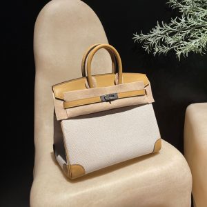 Replica Hermes Top Quality Replica Bag ShopSwift Marsala Brown Silver - realistic designer-inspired fake bag
