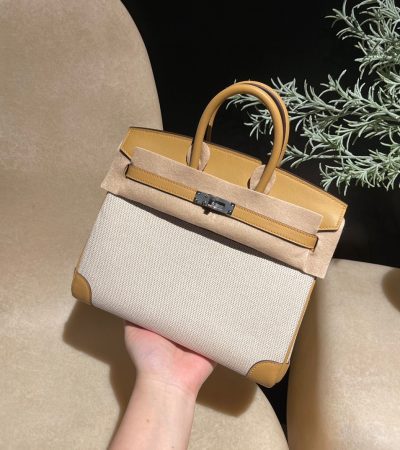 Replica Hermes Top Quality Replica Bag ShopSwift Marsala Brown Silver - ultra-realistic fake designer tote