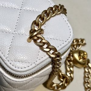 Replica CHANEL 23P Heart Lipstick Bag White - top-rated replica designer bag