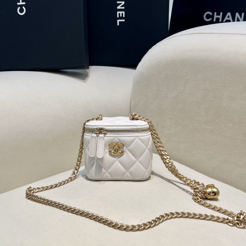 Replica CHANEL 23P Heart Lipstick Bag White - 1:1 designer replica handbag