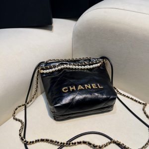 Replica CHANEL 23s Mini Garbage Bag Black - premium 1:1 fake handbag model