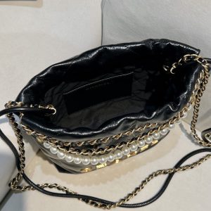 Replica CHANEL 23s Mini Garbage Bag Black - realistic designer-inspired fake bag