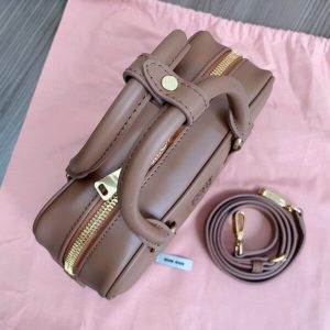Replica Miu Miu Arcadie Small Full Brown - authentic-look luxury purse replica