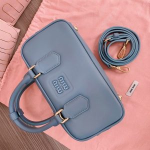 Replica Miu Miu Arcadie Small Full Blue - top-tier luxury replica shoulder bag