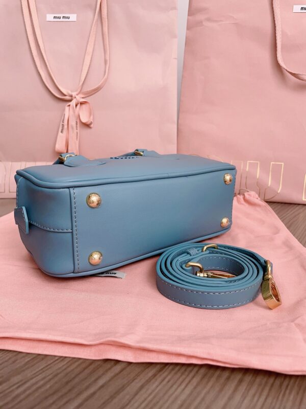 Replica Miu Miu Arcadie Small Full Blue - ultra-realistic fake designer tote