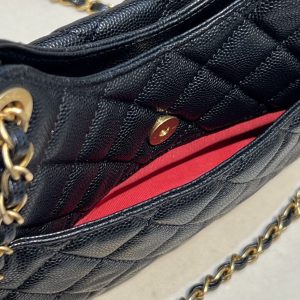 Replica CHANEL 23c Hobo Small Black - best quality luxury bag dupe
