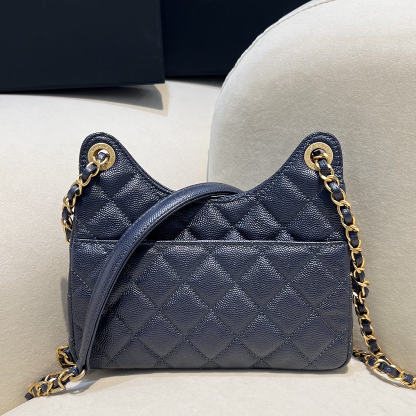 Replica CHANEL 23c Hobo Small Dark Blue - 1:1 designer replica handbag