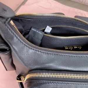 Replica Miu Miu Nappa Pocket Bag Black - premium-grade designer purse dupe