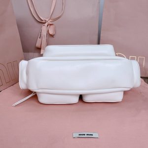 Replica Miu Miu Nappa Pocket Bag White - high-accuracy replica luxury purse