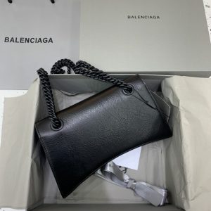 Replica Balenciaga Crush Small Full Black 2.0 - elite superclone designer purse