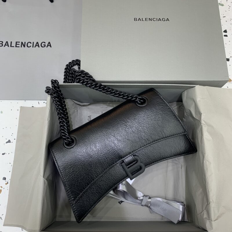 Replica Balenciaga Crush Small Full Black 2.0 - premium 1:1 fake handbag model
