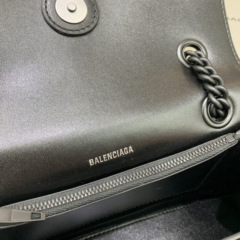 Replica Balenciaga Crush Small Full Black 2.0 - realistic designer-inspired fake bag