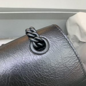 Replica Balenciaga Crush Small Full Black 2.0 - best-selling designer handbag dupe