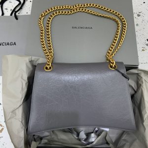 Replica Balenciaga Crush Large Grey - top-rated replica designer bag