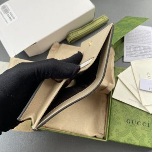 Replica Gucci Ophidia Compact White Wallet - high-end fake designer purse