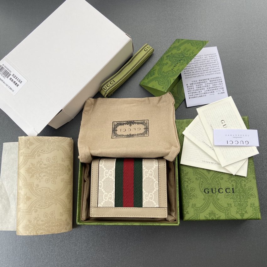 Replica Gucci Ophidia Compact White Wallet - best quality luxury bag dupe