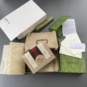 Replica Gucci Ophidia Compact White Wallet - top-rated replica designer bag