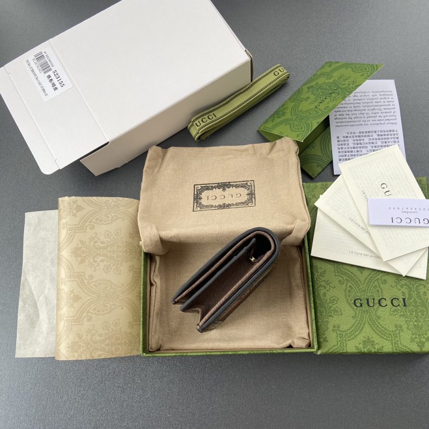 Replica Gucci Ophidia Compact Brown Wallet - ultra-realistic fake designer tote