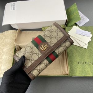 Replica Gucci Ophidia Long Wallet Brown - realistic designer-inspired fake bag