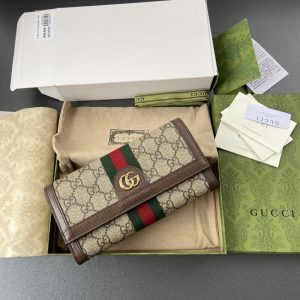 Replica Gucci Ophidia Long Wallet Brown - elite superclone designer purse
