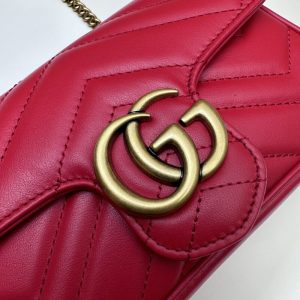 Replica Gucci Matelassé Mini Red - near-authentic luxury replica handbag