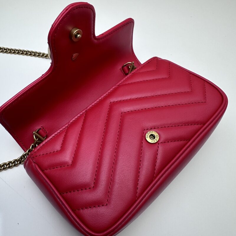Replica Gucci Matelassé Mini Red - top-tier luxury replica shoulder bag