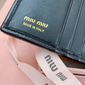 Replica Miu Miu Pocket Wallet Black - authentic-look luxury purse replica