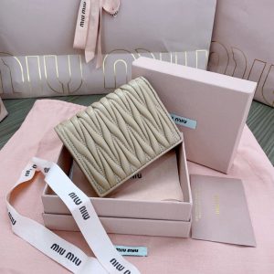 Replica Miu Miu Pocket Wallet Beige - authentic-look luxury purse replica