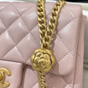 Replica CHANEL 23S Camellia Square Pink - near-authentic luxury replica handbag