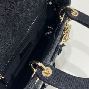 Replica Lady Dior D-Lite Chardons Black - high-accuracy replica luxury purse