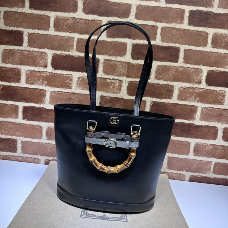 Replica Gucci Diana Medium Tote Bag Black - premium 1:1 fake handbag model