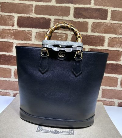 Replica Gucci Diana Medium Tote Bag Black - elite superclone designer purse