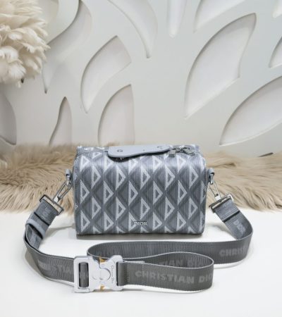 Replica Dior Lingot 22 Diamond Grey - authentic-look luxury purse replica