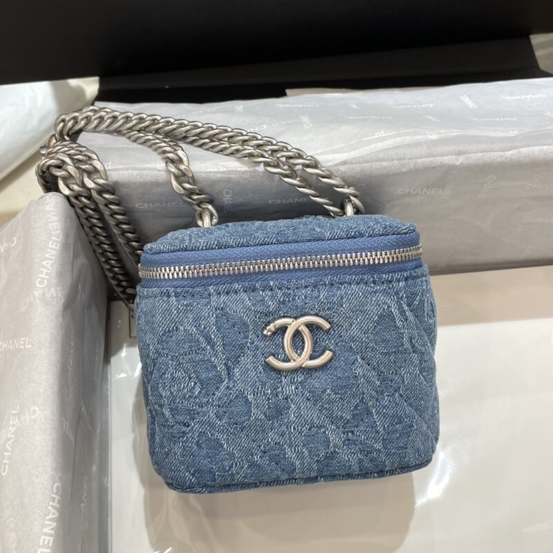 Replica CHANEL 23P Lipstick Bag Denim - elite superclone designer purse