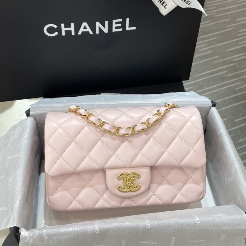 Replica CHANEL Classic Flap 20cm Pink - best quality luxury bag dupe