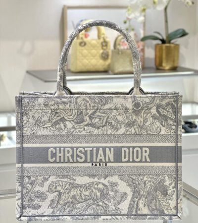 Replica Dior Tote Book Tiger Grey - premium-grade designer purse dupe