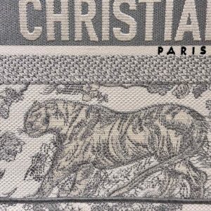 Replica Dior Tote Book Tiger Grey - high-accuracy replica luxury purse