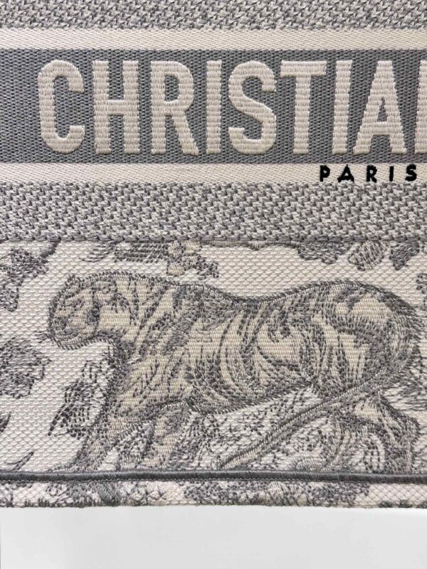 Replica Dior Tote Book Tiger Grey - high-accuracy replica luxury purse