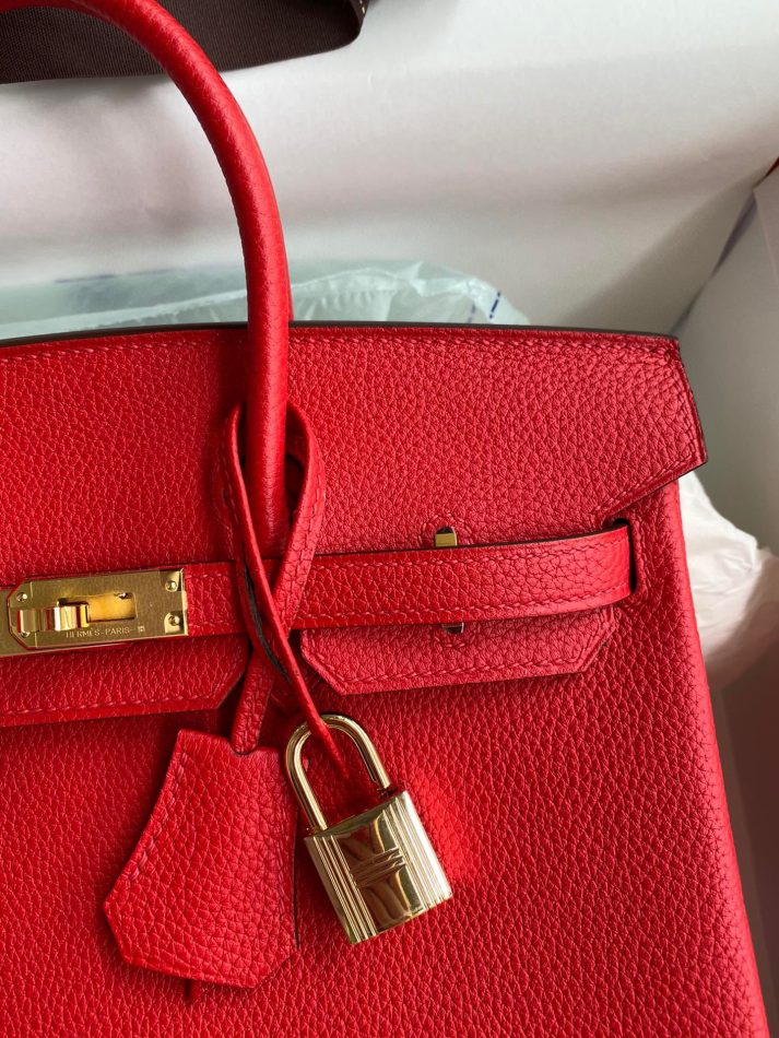 Replica Hermes Top Quality Replica Bag ShopRed Togo Gold - realistic designer-inspired fake bag