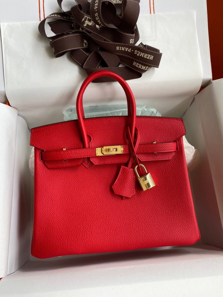 Replica Hermes Top Quality Replica Bag ShopRed Togo Gold - top-rated replica designer bag