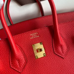Replica Hermes Top Quality Replica Bag ShopRed Togo Gold - high-accuracy replica luxury purse