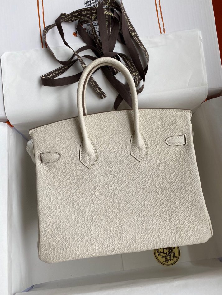 Replica Hermes Top Quality Replica Bag ShopWhite Togo Gold - near-authentic luxury replica handbag