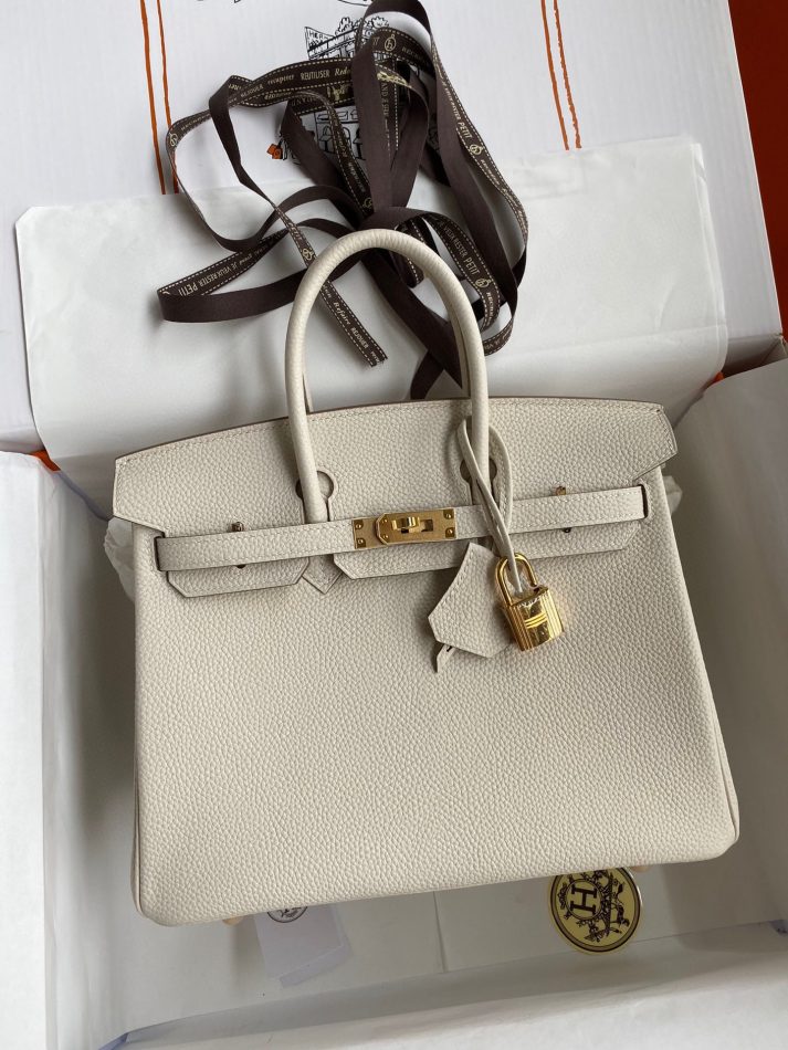 Replica Hermes Top Quality Replica Bag ShopWhite Togo Gold - top-rated replica designer bag