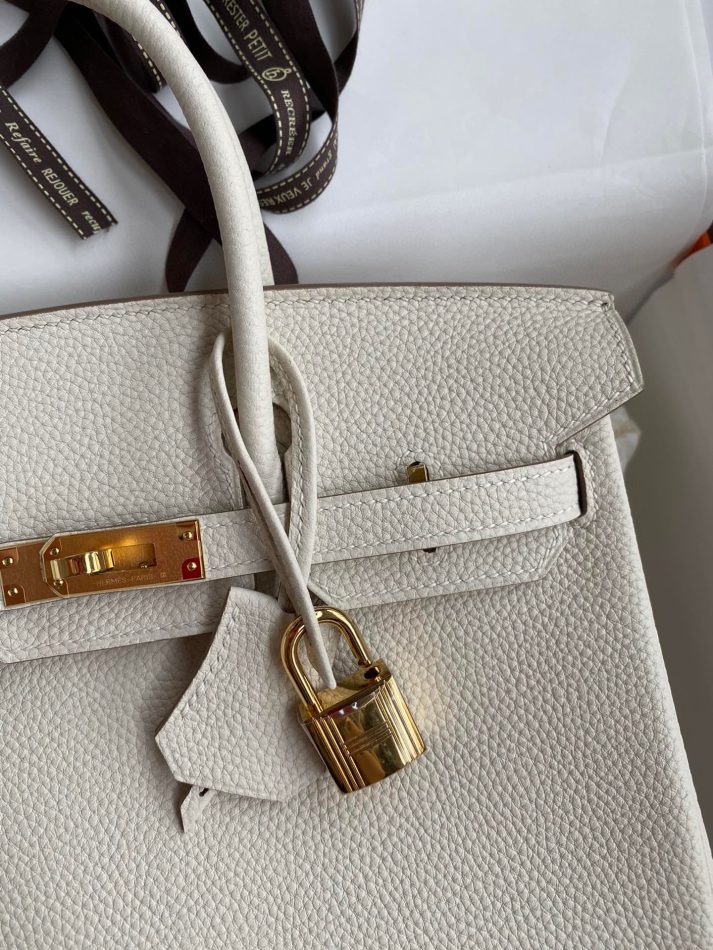 Replica Hermes Top Quality Replica Bag ShopWhite Togo Gold - 1:1 designer replica handbag